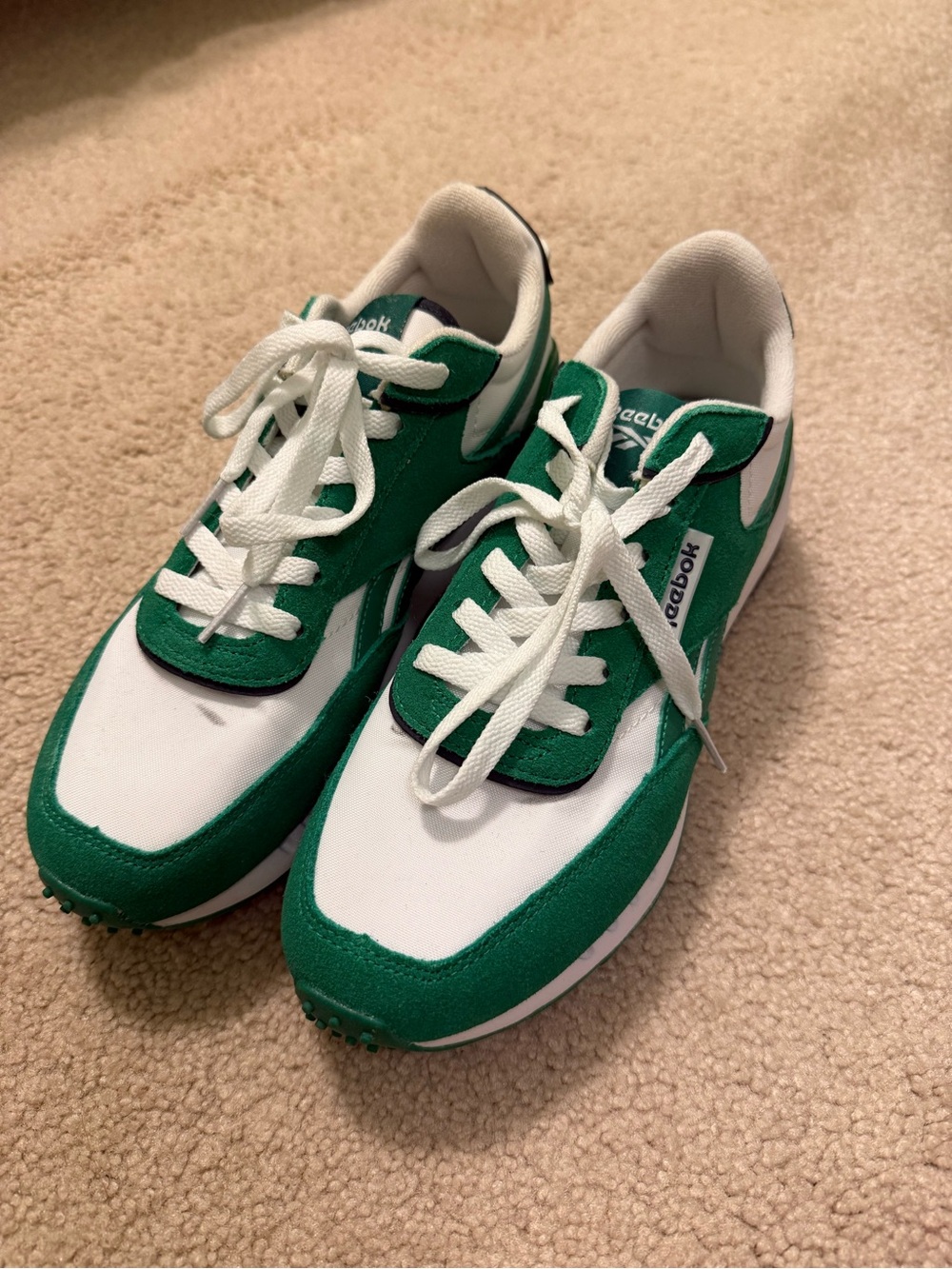 Reebok Women’s Green and White Sneakers